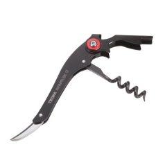   TROIKA Bornyitó szett, kés, vákuumozó dugó, TROIKA, fekete-piros