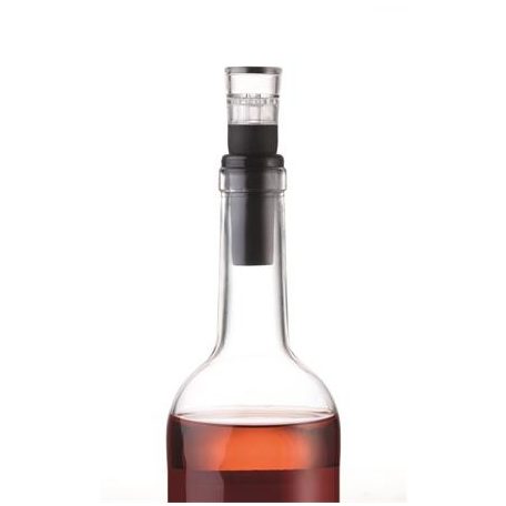 TROIKA Bornyitó szett, kés, vákuumozó dugó, TROIKA, fekete-piros