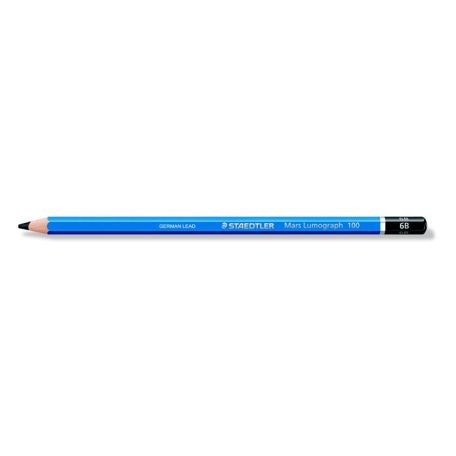 STAEDTLER Grafitceruza, 6B, hatszögletű, STAEDTLER "Mars Lumograph 100"