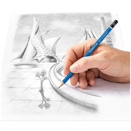 STAEDTLER Grafitceruza készlet, fém doboz, hatszögletű, STAEDTLER "Mars® Lumograph® 100", 24 különböző keménység