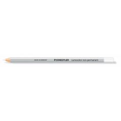   STAEDTLER Jelölőceruza, hatszögletű, mindenre író, lemosható (omnichrom), STAEDTLER "Lumocolor 108", fehér