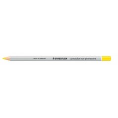   STAEDTLER Jelölőceruza, hatszögletű, mindenre író, lemosható (omnichrom), STAEDTLER "Lumocolor 108", sárga