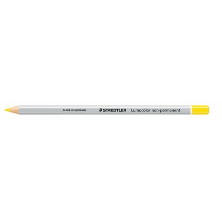 STAEDTLER Jelölőceruza, hatszögletű, mindenre író, lemosható (omnichrom), STAEDTLER "Lumocolor 108", sárga