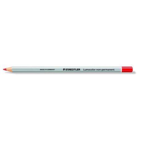 STAEDTLER Jelölőceruza, hatszögletű, mindenre író, lemosható (omnichrom), STAEDTLER "Lumocolor 108", piros