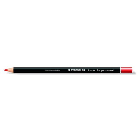 STAEDTLER Jelölőceruza, mindenre író, vízálló (glasochrom), STAEDTLER "Lumocolor 108 20", piros