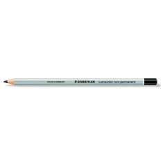   STAEDTLER Jelölőceruza, hatszögletű, mindenre író, lemosható (omnichrom), STAEDTLER "Lumocolor 108", fekete