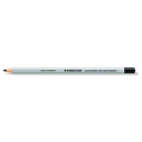 STAEDTLER Jelölőceruza, hatszögletű, mindenre író, lemosható (omnichrom), STAEDTLER "Lumocolor 108", fekete