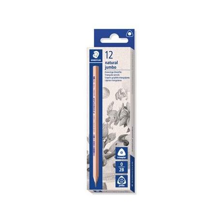 STAEDTLER Grafitceruza, 2B, háromszögletű, vastag, STAEDTLER "Noris® natural jumbo 119N"