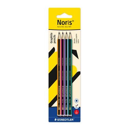 STAEDTLER Grafitceruza készlet, HB, hatszögletű, STAEDTLER "Noris® 120 colour edition", 4 darab