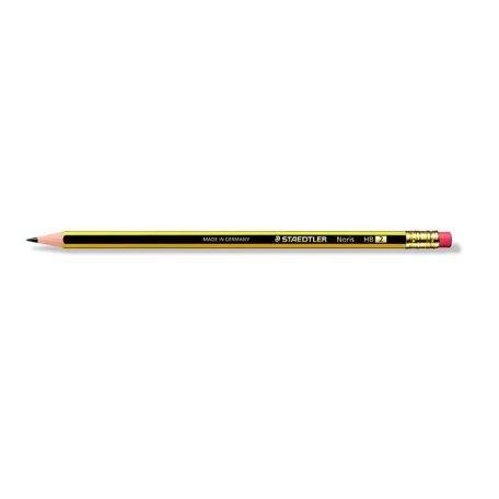STAEDTLER Grafitceruza radírral, HB, hatszögletű, STAEDTLER "Noris 122"