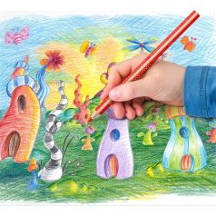   STAEDTLER Színes ceruza készlet, háromszögletű, vastag, hegyezővel, STAEDTLER "Noris® Jumbo 128", 10+2 különböző szín