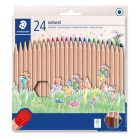STAEDTLER Színes ceruza készlet, hatszögletű, STAEDTLER "Noris® natural 143N", 24 szín