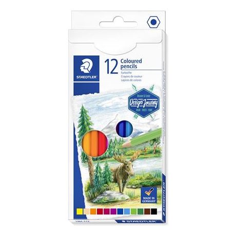 STAEDTLER Színes ceruza készlet, hatszögletű, STAEDTLER "146C", 12 különböző szín