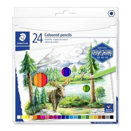 STAEDTLER Színes ceruza készlet, hatszögletű, STAEDTLER "146 C", 24 különböző szín