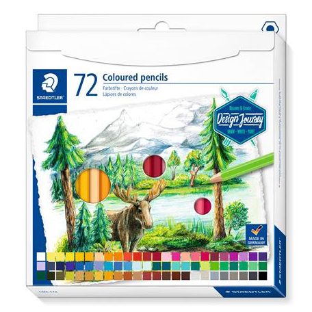 STAEDTLER Színes ceruza készlet, hatszögletű, STAEDTLER "146 C", 72 különböző szín