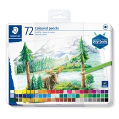   STAEDTLER Színes ceruza készlet, hatszögletű, fémdobozos, STAEDTLER "146 C", 72 különböző szín