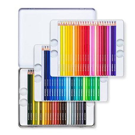 STAEDTLER Színes ceruza készlet, hatszögletű, fémdobozos, STAEDTLER "146 C", 72 különböző szín