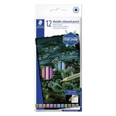   STAEDTLER Színes ceruza készlet, hatszögletű, STAEDTLER® "metallic 146M", 12 különböző metál szín