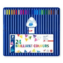   STAEDTLER Színes ceruza készlet, háromszögletű, STAEDTLER "Ergosoft® 157", 24 különböző szín