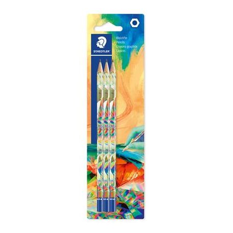 STAEDTLER Grafitceruza készlet, HB, hatszögletű,  STAEDTLER "170 BK3-2", Multiverzum