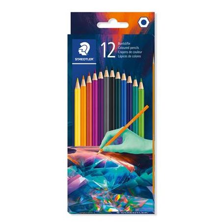 STAEDTLER Színes ceruza készlet, hatszögletű, STAEDTLER "175 C", Multiverzum 1, 12 különböző szín