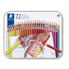   STAEDTLER Színes ceruza készlet, hatszögletű, fém dobozban, STAEDTLER "175", 72 különböző szín