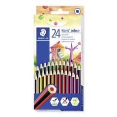   STAEDTLER Színes ceruza készlet, hatszögletű, STAEDTLER "Noris Colour 185", 24 különböző szín