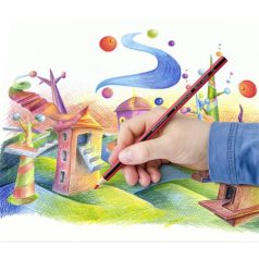   STAEDTLER Színes ceruza készlet, hatszögletű, STAEDTLER "Noris Colour 185", 24 különböző szín