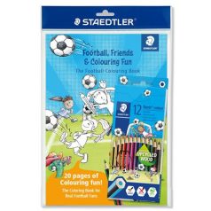   STAEDTLER Színes ceruza készlet, hatszögletű, színezőfüzettel, STAEDTLER "Noris® Colour 185", 12 szín