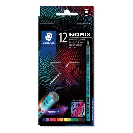 STAEDTLER Színes ceruza készlet, STAEDTLER "Norix® 186", 12 különböző szín