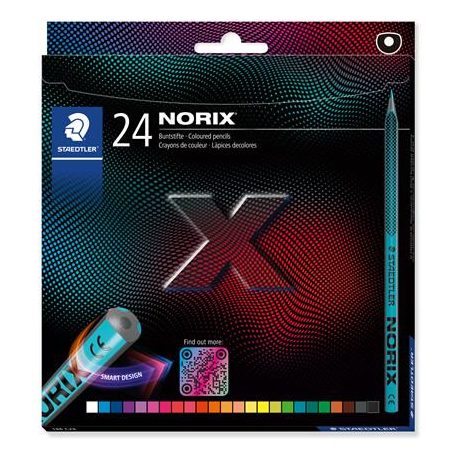 STAEDTLER Színes ceruza készlet, STAEDTLER "Norix® 186", 24 különböző szín