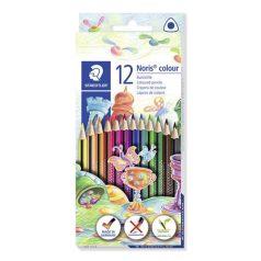   STAEDTLER Színes ceruza készlet, háromszögletű, STAEDTLER "Noris Colour 187", 12 különböző szín