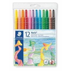   STAEDTLER Zsírkréta, kitekerhető, STAEDTLER "Noris® 221", 12 különböző szín