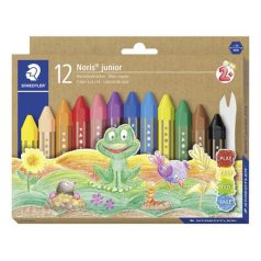   STAEDTLER Zsírkréta, jumbo, hatszögletű, STAEDTLER "Noris Junior 224", 12 különböző szín