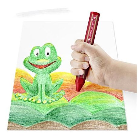 STAEDTLER Zsírkréta, jumbo, hatszögletű, STAEDTLER "Noris Junior 224", 12 különböző szín