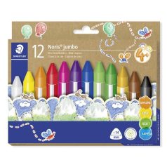   STAEDTLER Zsírkréta, vastag, háromszögletű, STAEDTLER "Noris® jumbo 228 14", 12 különböző szín