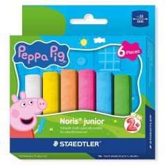  STAEDTLER Aszfaltkréta, jumbo, STAEDTLER "Noris® Junior 2365", Peppa malac, 6 szín