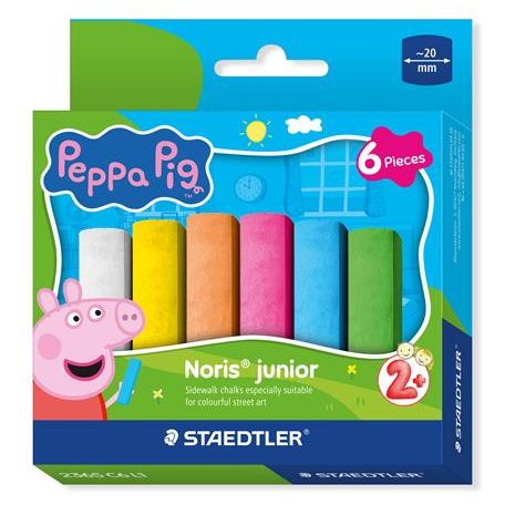 STAEDTLER Aszfaltkréta, jumbo, STAEDTLER "Noris® Junior 2365", Peppa malac, 6 szín