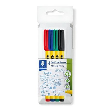 STAEDTLER Tűfilc készlet, 0,6 mm,  STAEDTLER "Noris® 307", 4 különböző szín