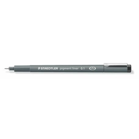 STAEDTLER Tusfilc, 0,1 mm, STAEDTLER "Pigment Liner 308", fekete