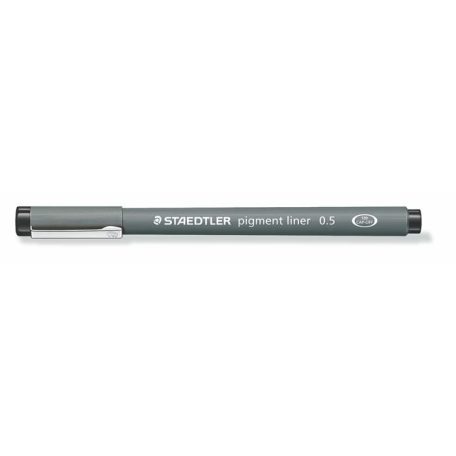 STAEDTLER Tusfilc, 0,5 mm, STAEDTLER "Pigment Liner 308", fekete