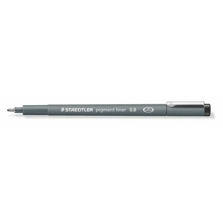 STAEDTLER Tusfilc, 0,8 mm, STAEDTLER "Pigment Liner 308", fekete