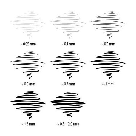 STAEDTLER Tusfilc készlet, 8 különböző vonalvastagság, STAEDTLER "Pigment liner 308", fekete