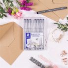 STAEDTLER Tusfilc készlet, 8 különböző vonalvastagság, STAEDTLER "Pigment liner 308", fekete