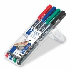   STAEDTLER Alkoholos marker készlet, OHP, 0,4 mm, STAEDTLER "Lumocolor® 313 S", 4 különböző szín