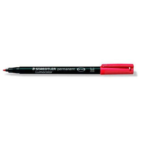 STAEDTLER Alkoholos marker, OHP, 1 mm, STAEDTLER "Lumocolor® 317 M", piros