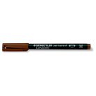 STAEDTLER Alkoholos marker, OHP, 1 mm, STAEDTLER "Lumocolor® 317 M", barna