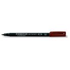 STAEDTLER Alkoholos marker, OHP, 1 mm, STAEDTLER "Lumocolor® 317 M", barna
