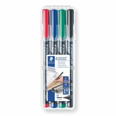   STAEDTLER Alkoholos marker készlet, OHP, 1 mm, STAEDTLER "Lumocolor® 317 M", 4 különböző szín