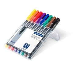   STAEDTLER Alkoholos marker készlet, OHP, 1 mm, STAEDTLER "Lumocolor® 317 M", 8 különböző szín